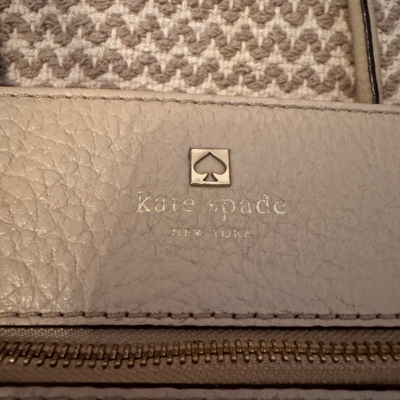 Kate Spade beige nude cream Leather Southport Avenue Lydia Satchel Purse Bag - Picture 3 of 16